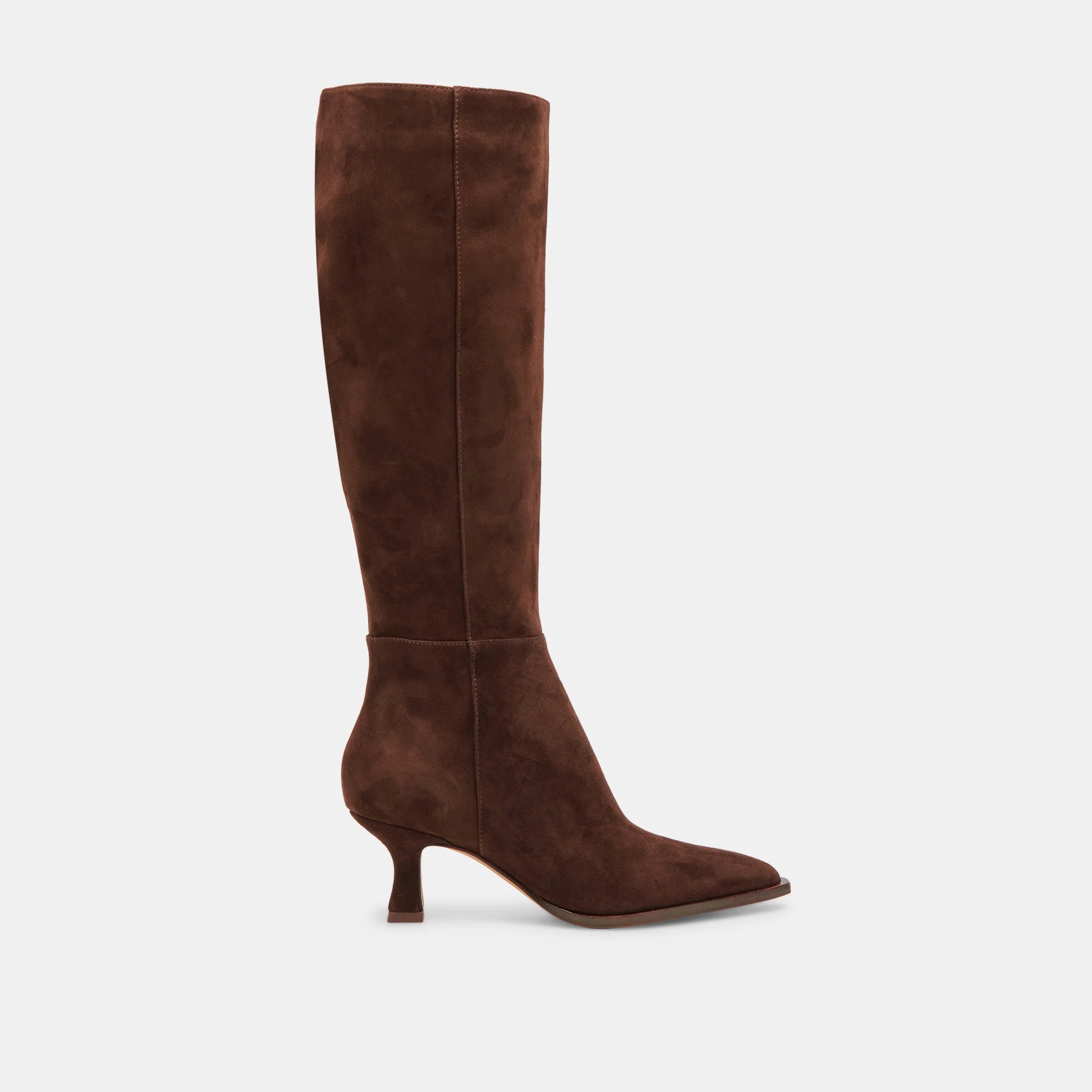 AUGGIE WIDE CALF DARK BROWN SUEDE