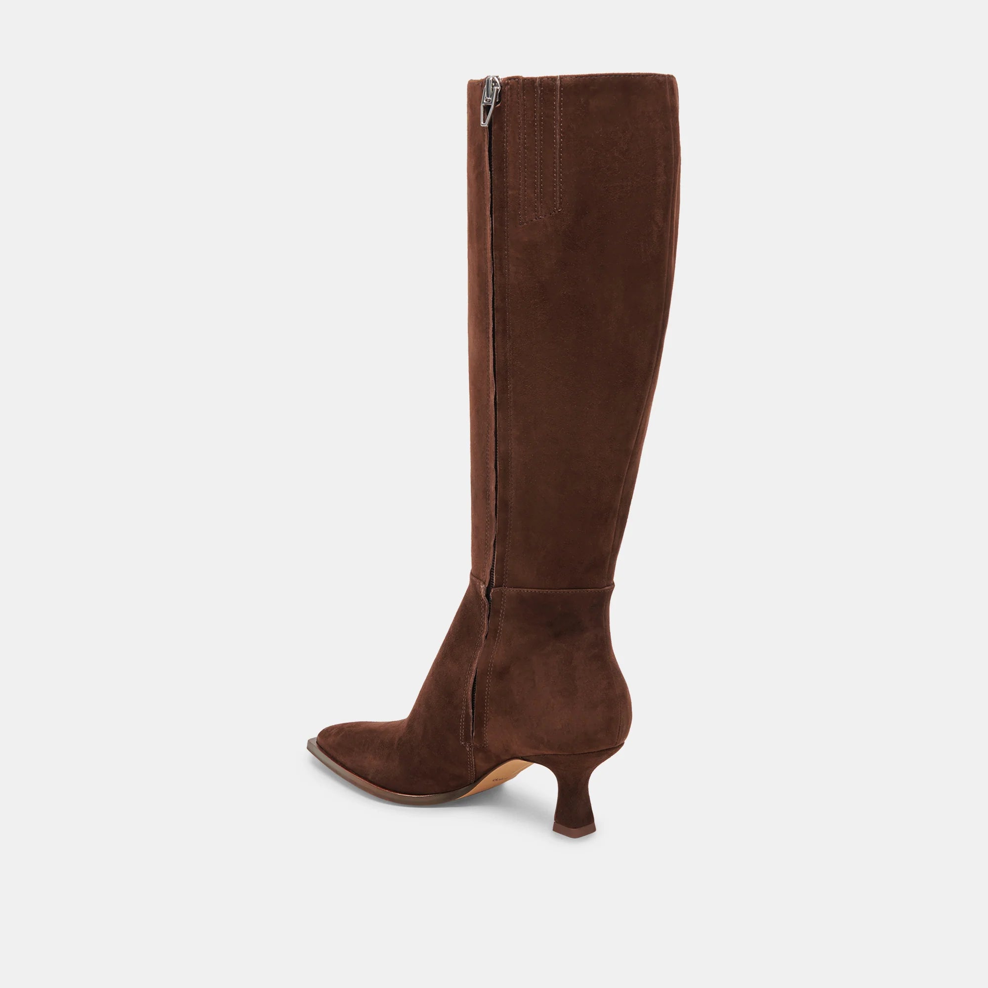 AUGGIE WIDE CALF DARK BROWN SUEDE