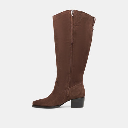 VIRONA H2O EXTRA WIDE CALF DARK BROWN SUEDE