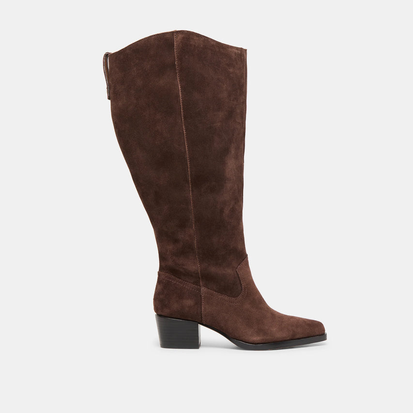 VIRONA H2O EXTRA WIDE CALF DARK BROWN SUEDE