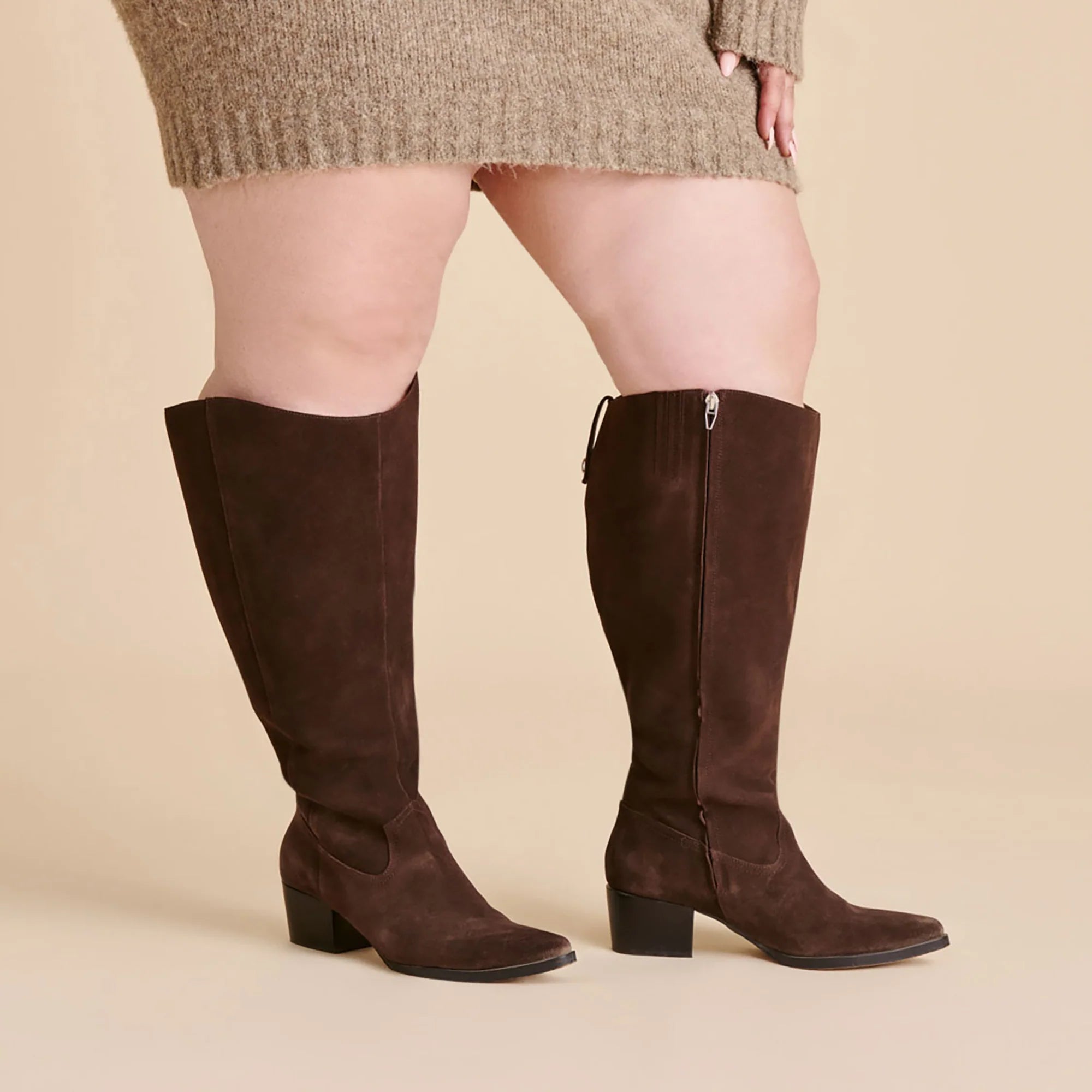 VIRONA H2O EXTRA WIDE CALF DARK BROWN SUEDE