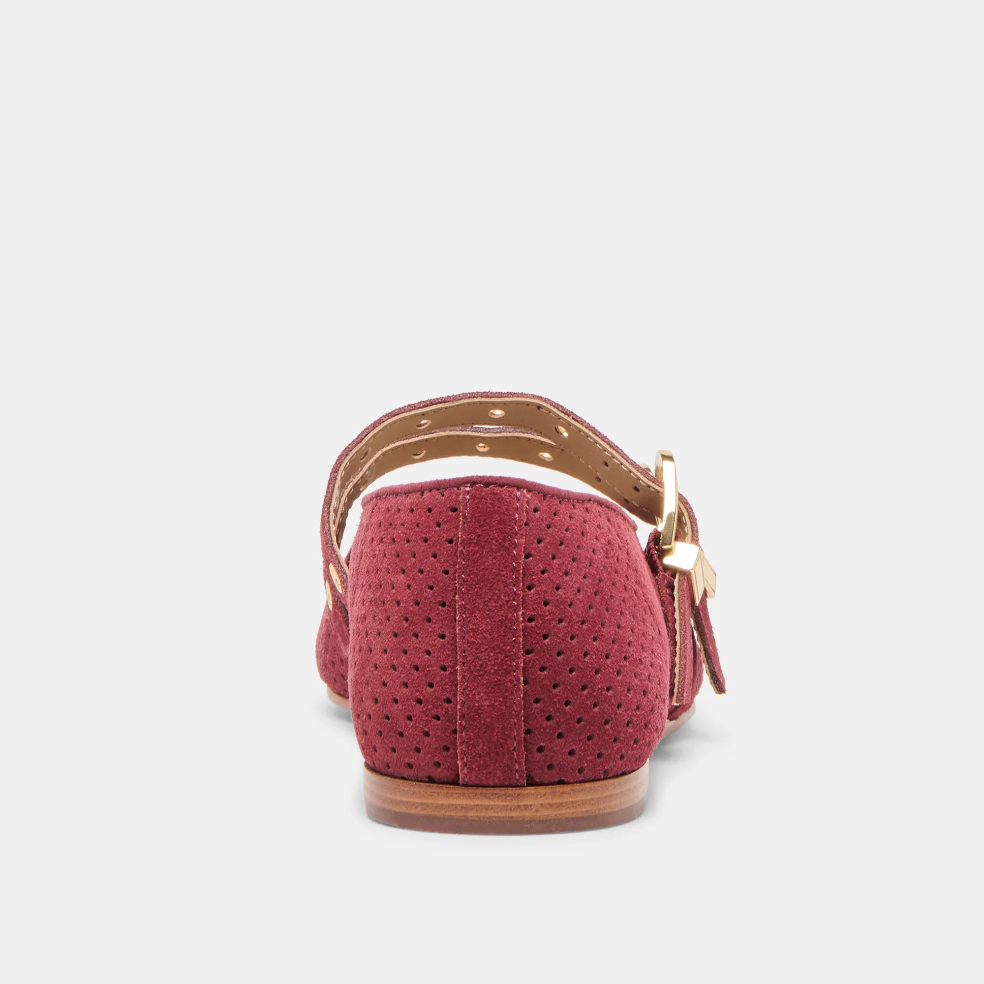 BAYLEE GROMMET OXBLOOD PERF SUEDE