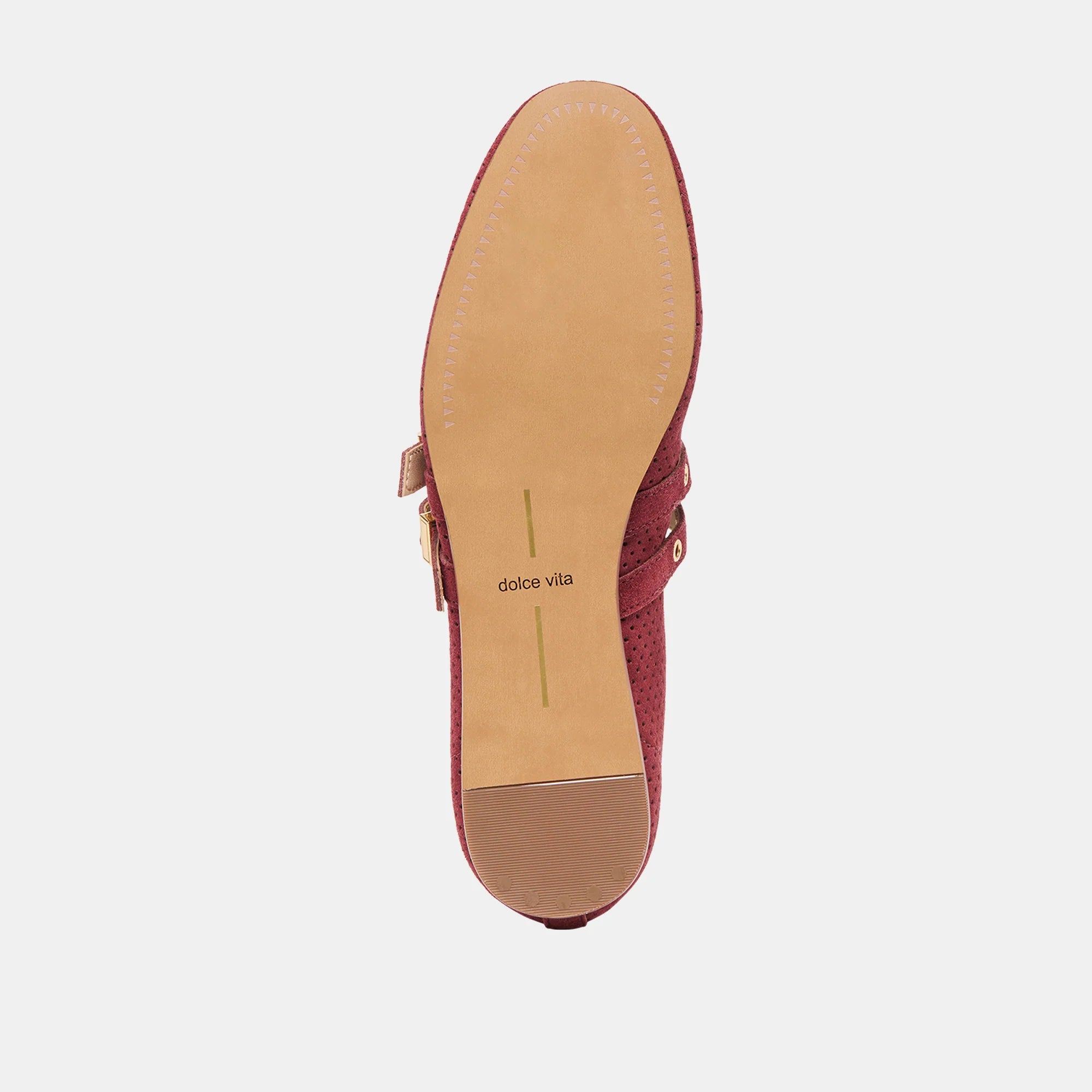 BAYLEE GROMMET OXBLOOD PERF SUEDE