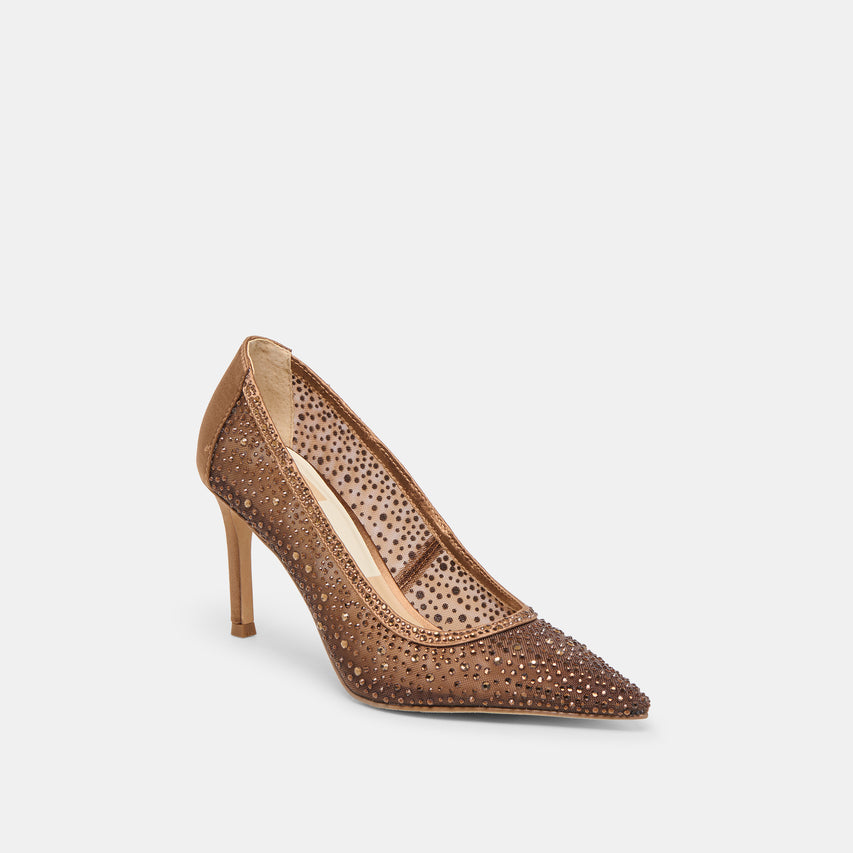 KASHE CRYSTAL MID BROWN MESH