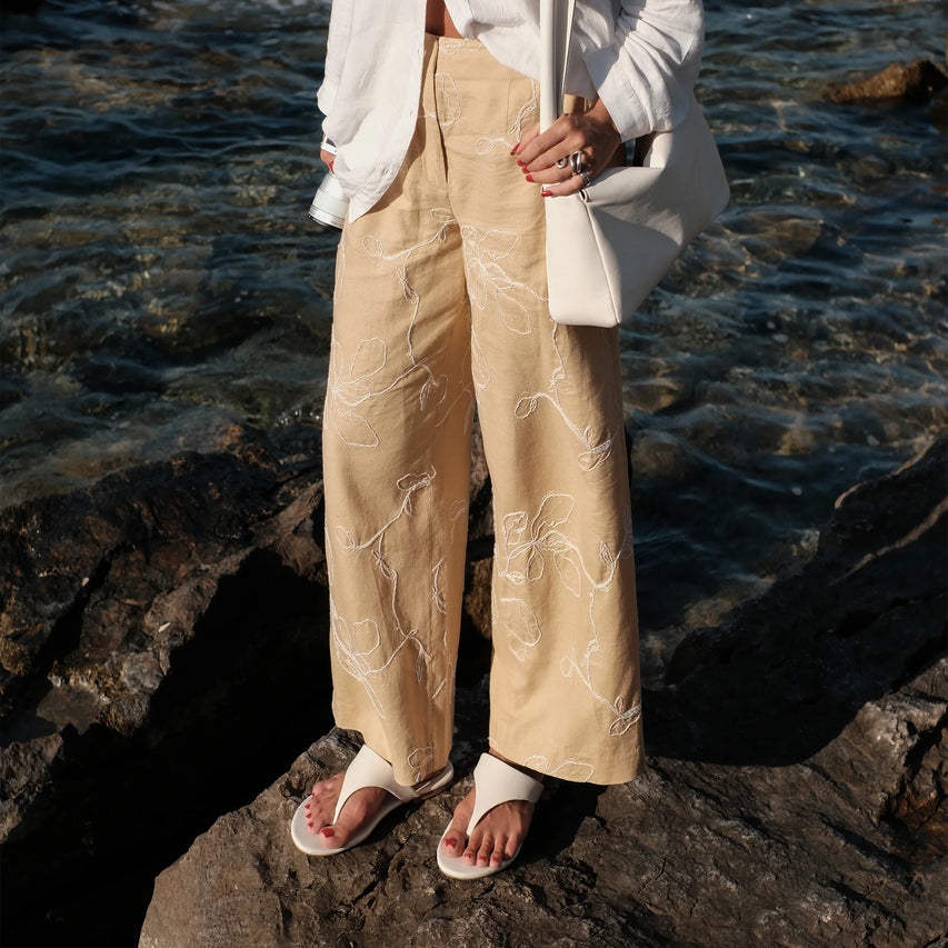 KITTLE CUIR BLANC CASSÉ