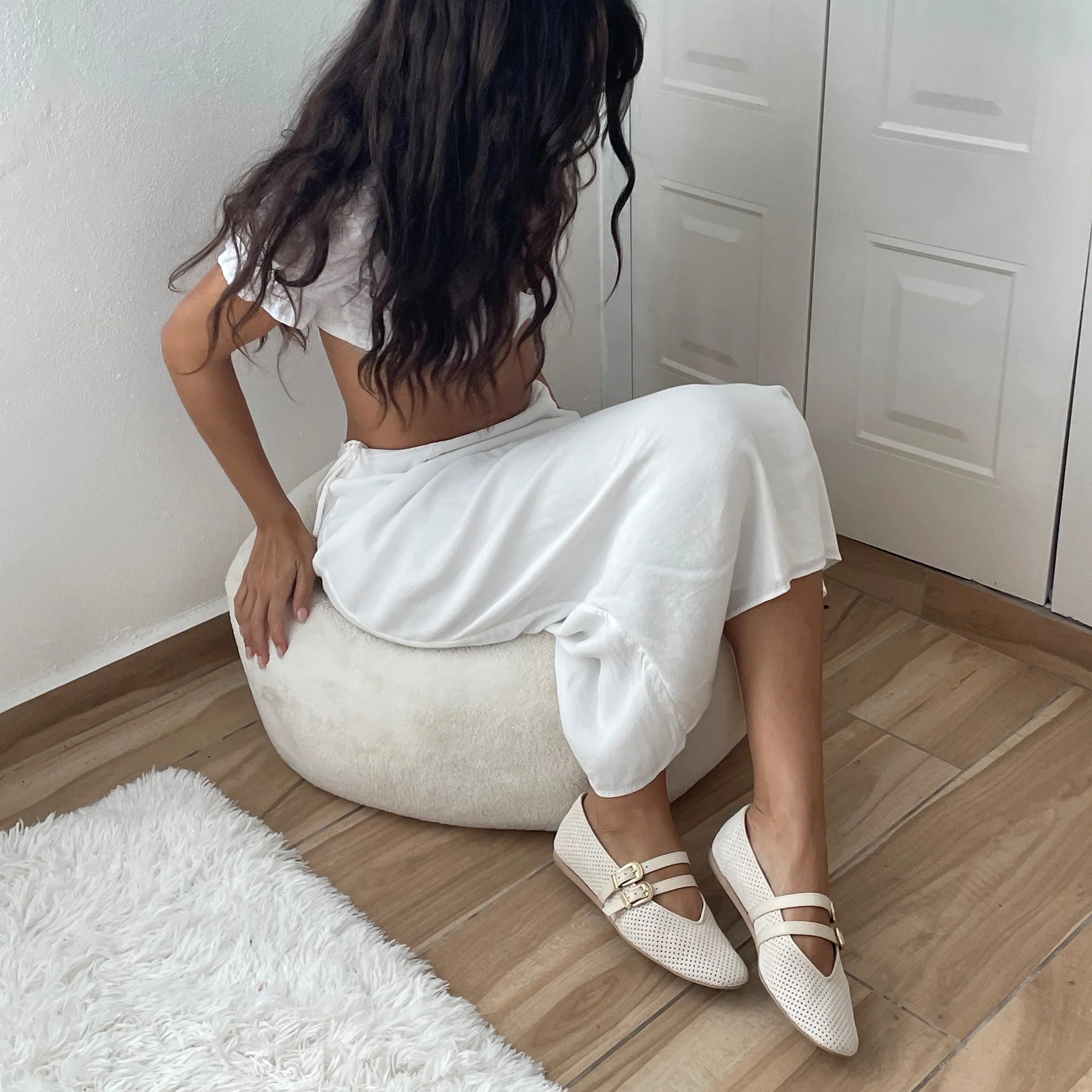 BAYLEE BONE PERF SUEDE