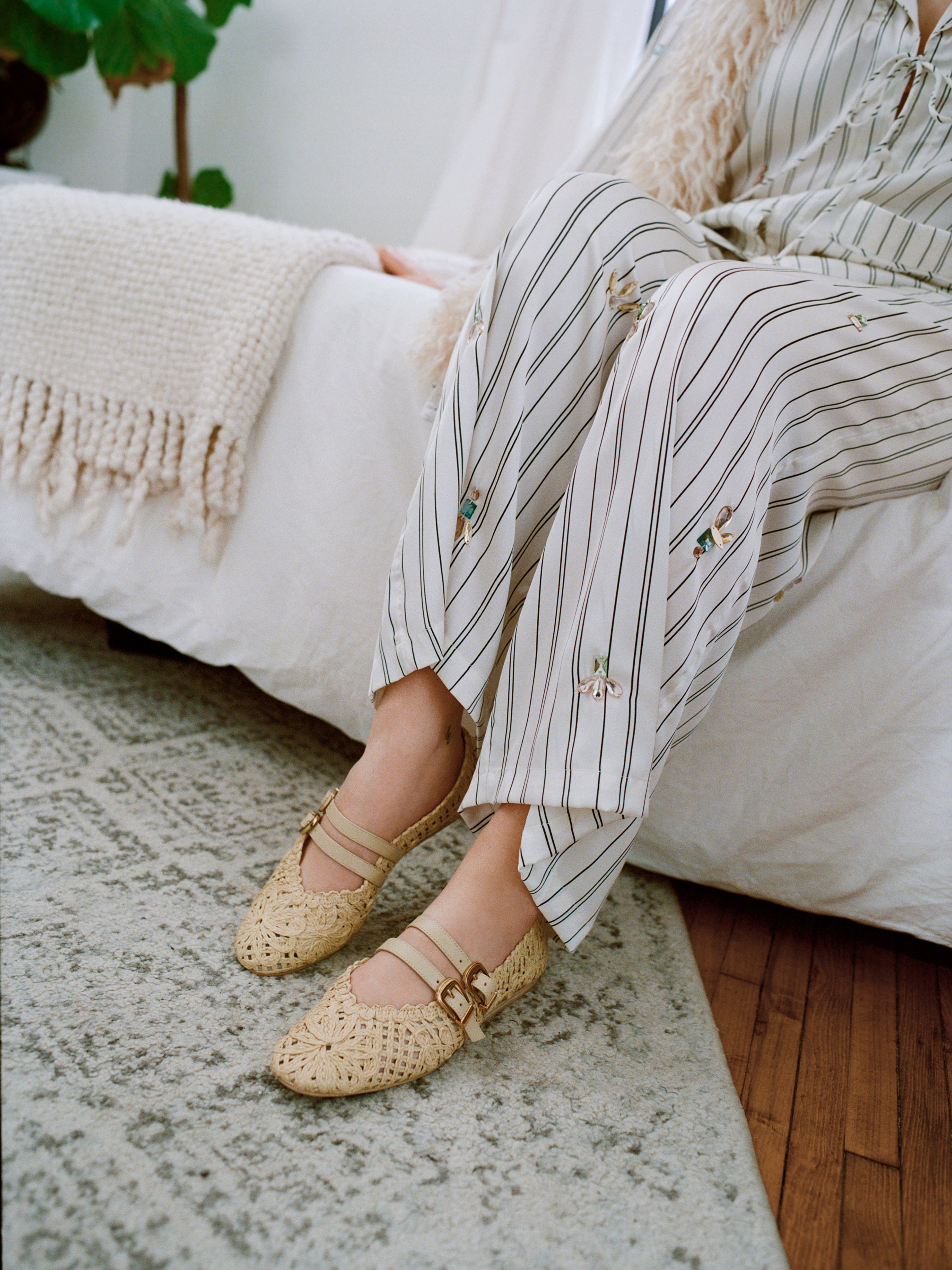 BAYLEE SUNFLOWER LT NATURAL MACRAME