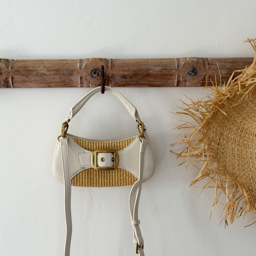 NUALA WHITE MULTI RAFFIA