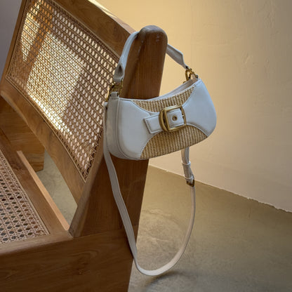 NUALA WHITE MULTI RAFFIA