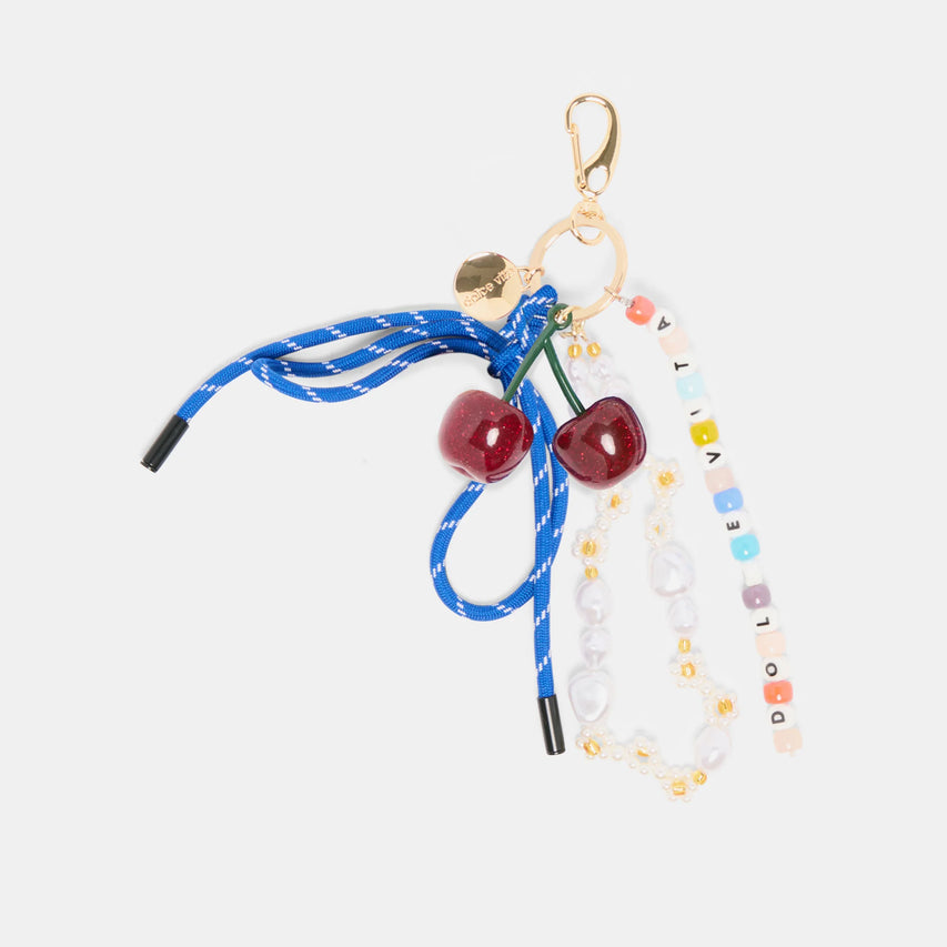 CHARME DE SAC PERLÉ BLEU MULTICOLORE