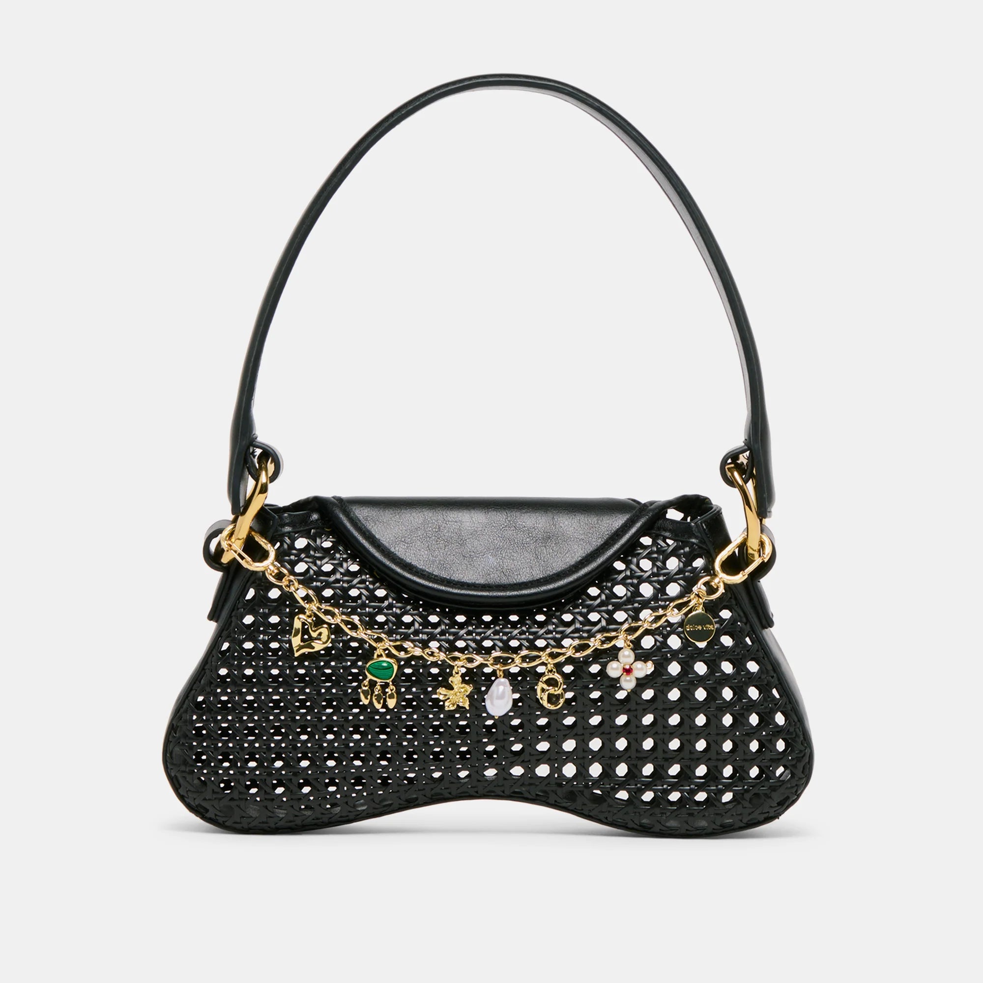 CHARME DE SAC CHAÎNE DE PERLES OR