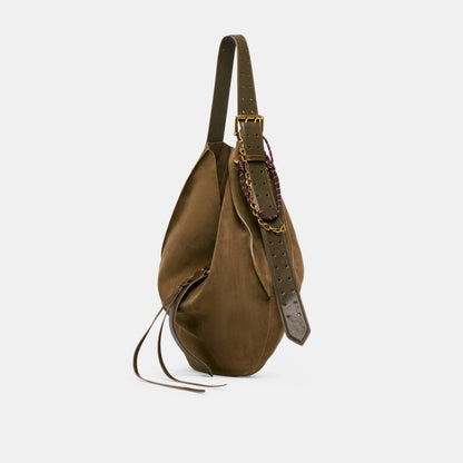ROPE + CHAIN BAG CHARM BURGUNDY MULTI