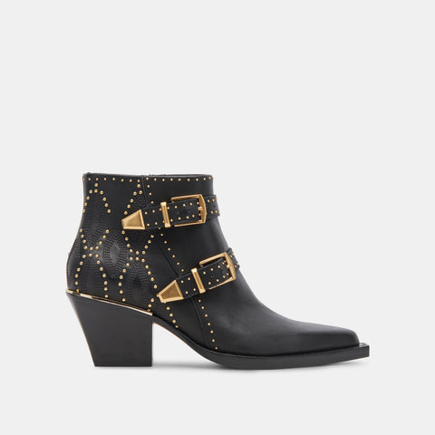 DOLCEVITA RONNIE BLACK LEATHER Western Inspired