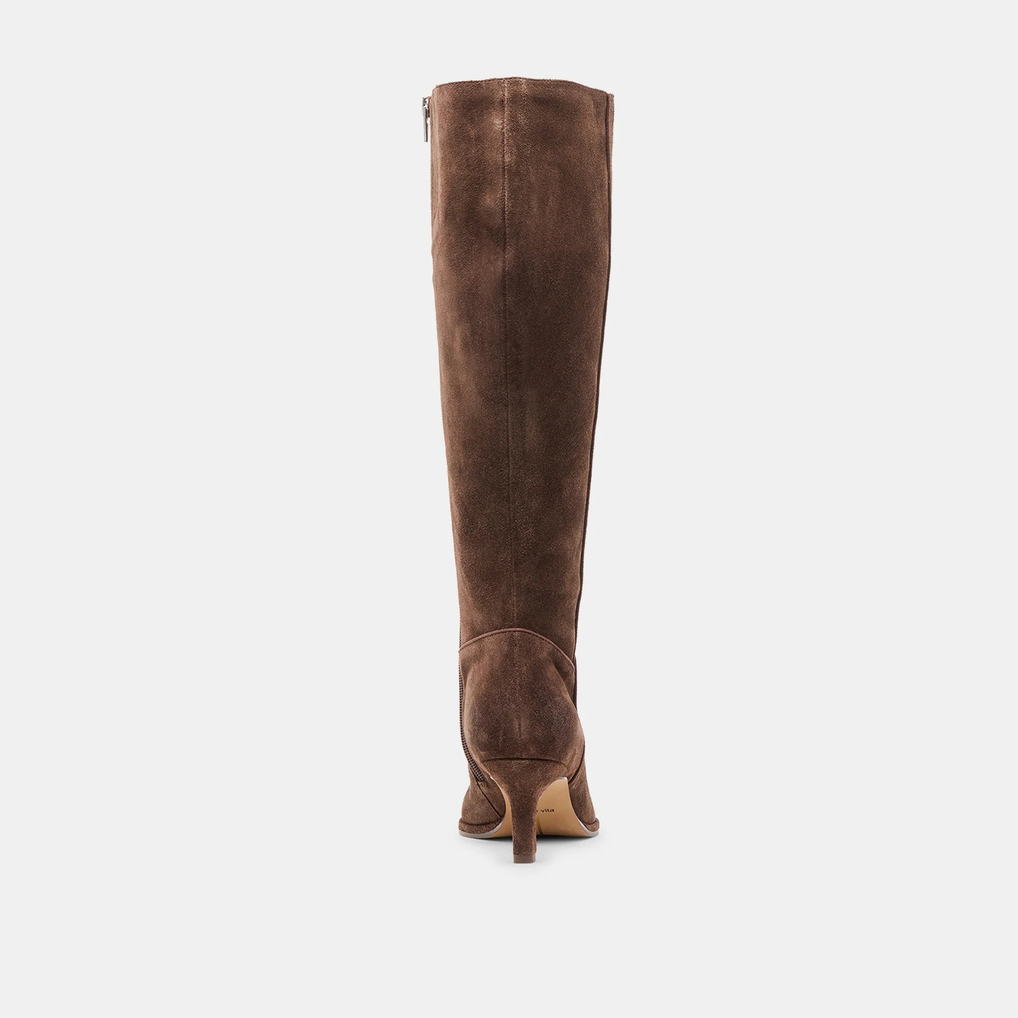 ALDY WIDE CALF DARK BROWN SUEDE