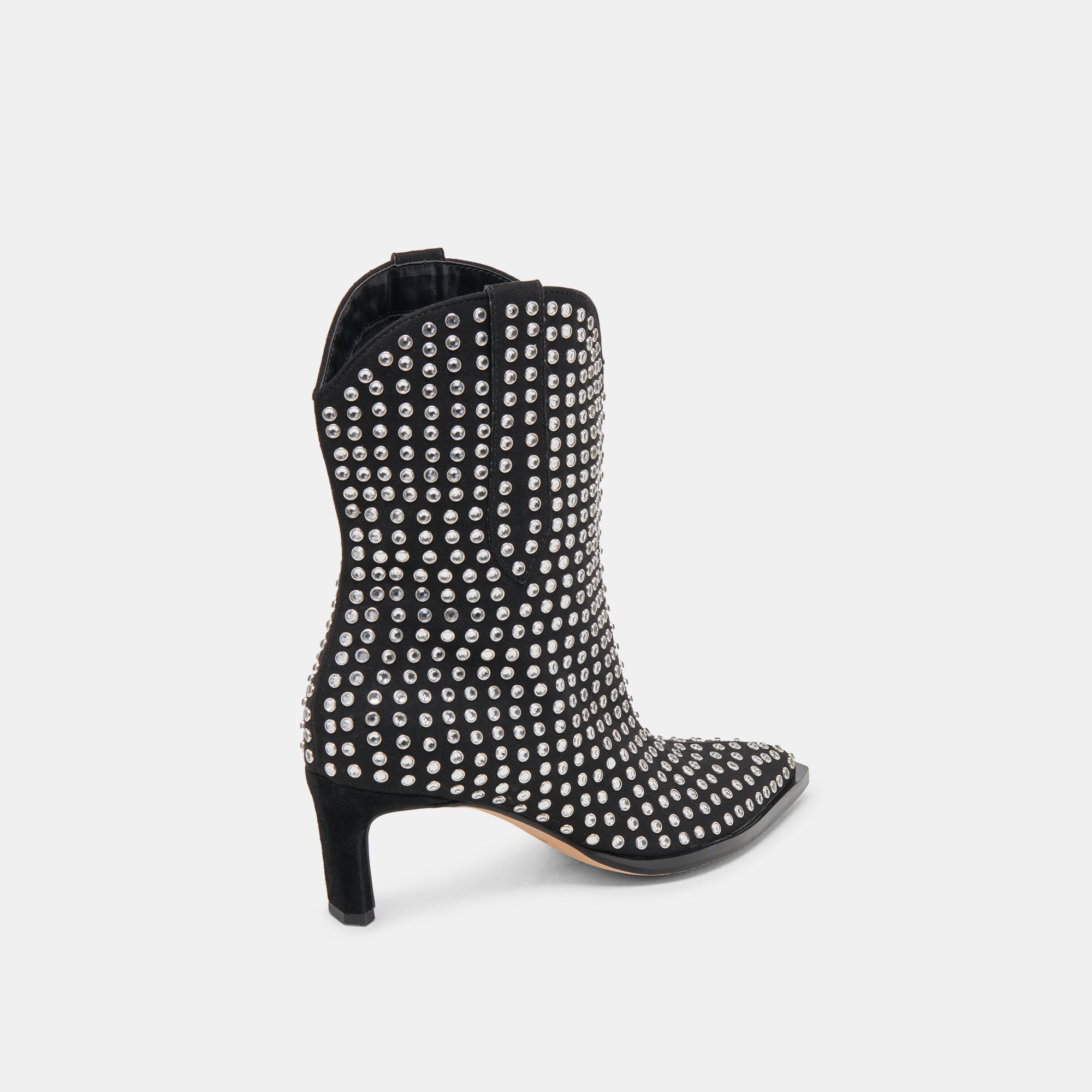 ANZEL CRYSTAL STUD BLACK LEATHER