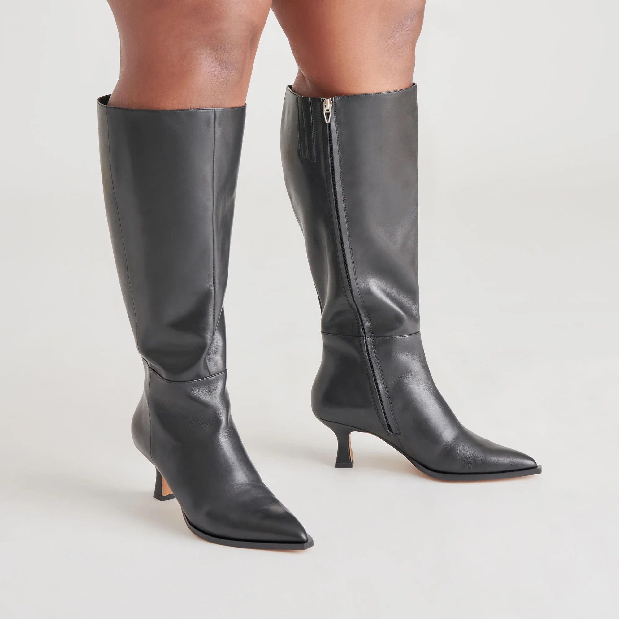 AUGGIE EXTRA WIDE CALF BLACK LEATHER