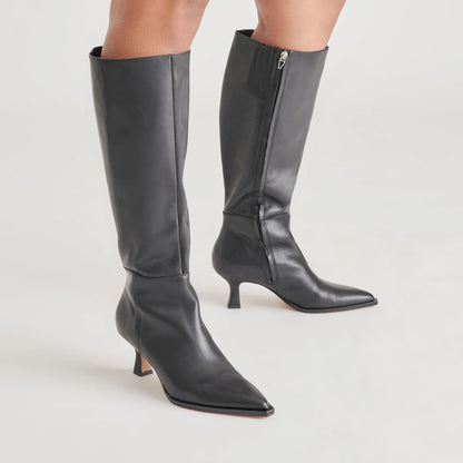AUGGIE MOLLET FORT CUIR NOIR