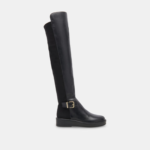 DOLCEVITA EMBER BLACK LEATHER Black Boots & Booties