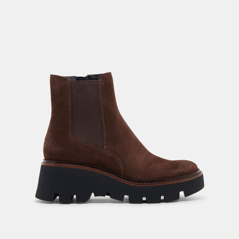 DOLCEVITA EMMET H2O DARK BROWN SUEDE Lug Boots