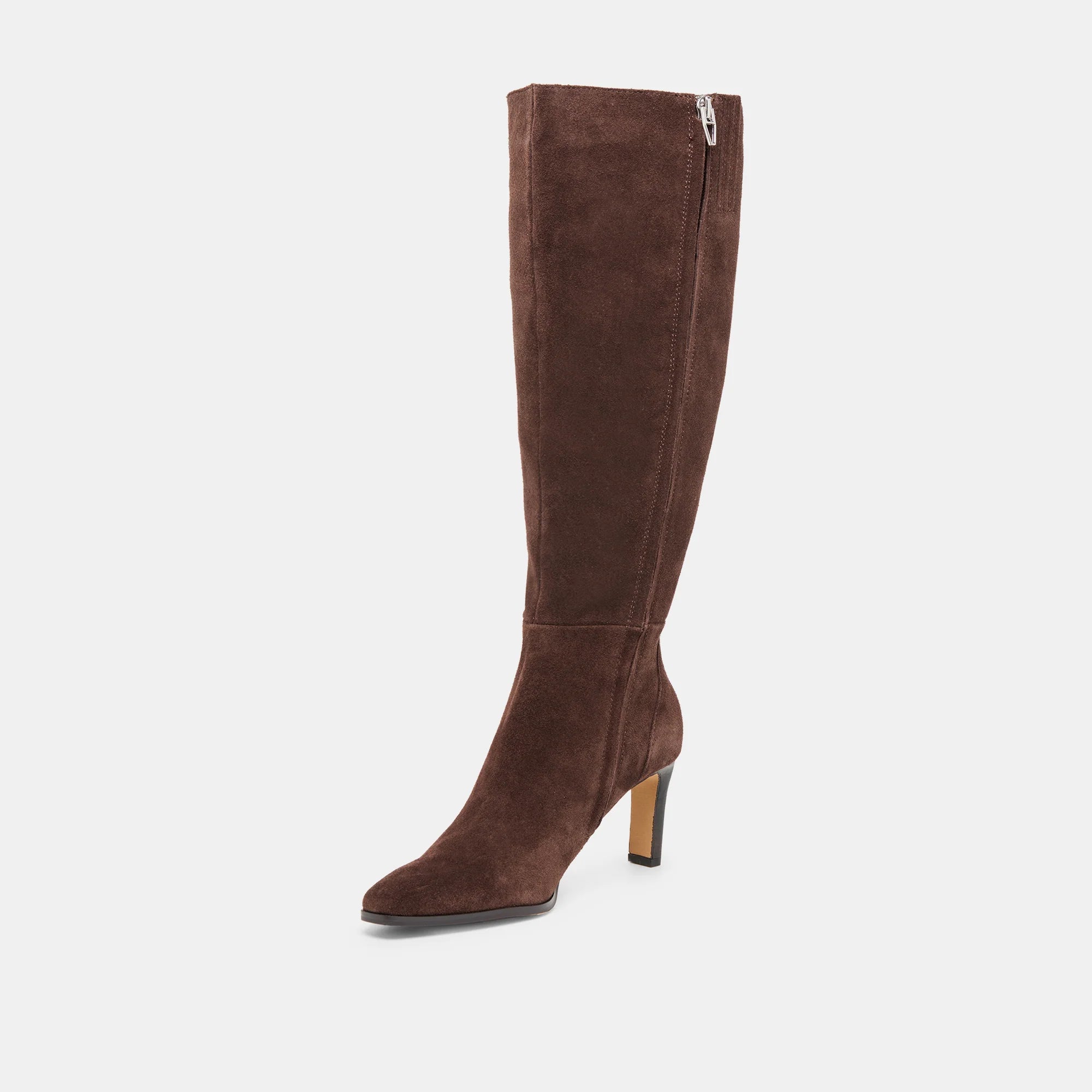 EMMI WIDE CALF DARK BROWN SUEDE