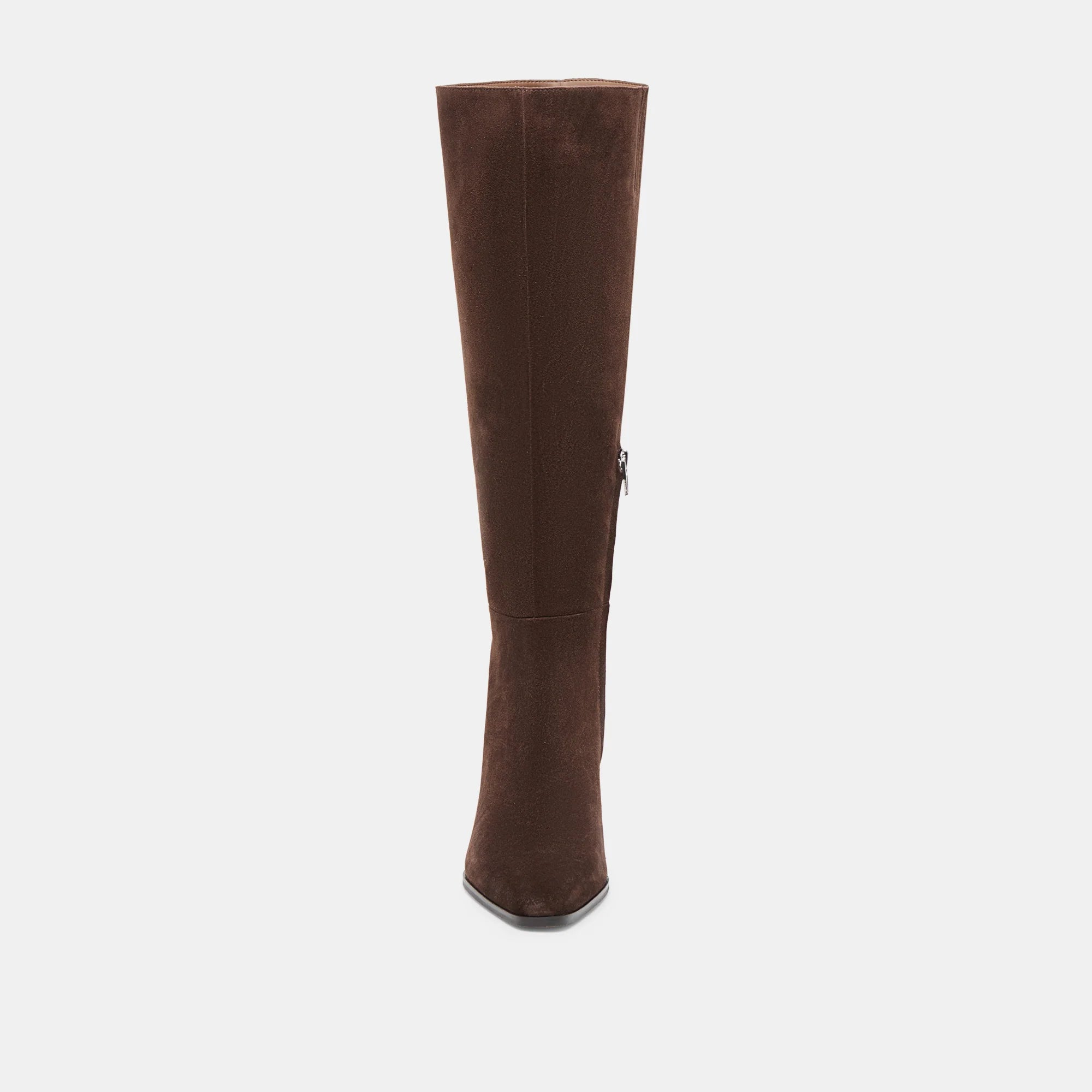 EMMI WIDE CALF DARK BROWN SUEDE