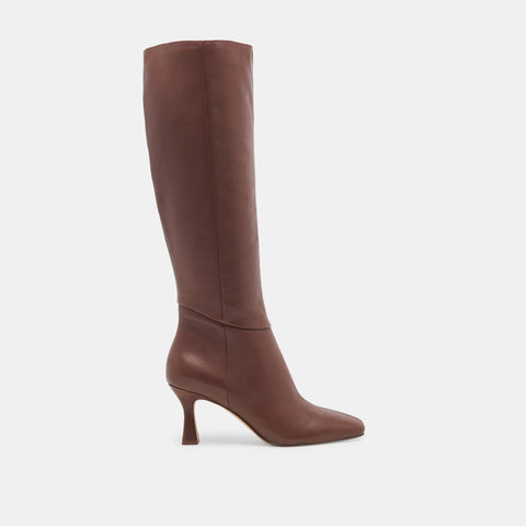 DOLCEVITA GYRA EXTRA WIDE CALF CHOCOLATE LEATHER Tall Boots