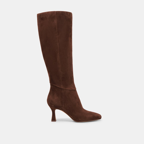 DOLCEVITA GYRA WIDE CALF DARK BROWN SUEDE New Arrivals