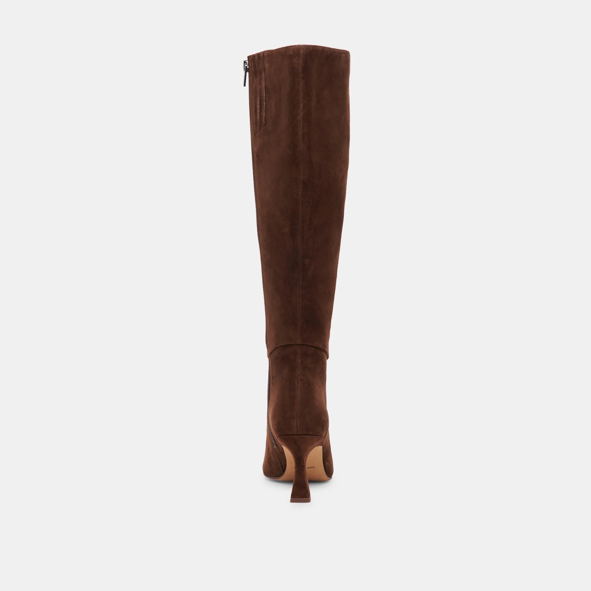 GYRA EXTRA WIDE CALF DARK BROWN SUEDE