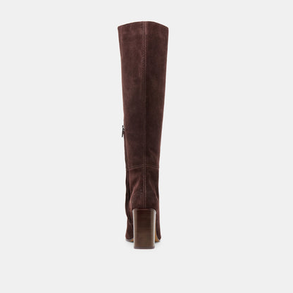 HUDSIN WIDE CALF MAHOGANY SUEDE