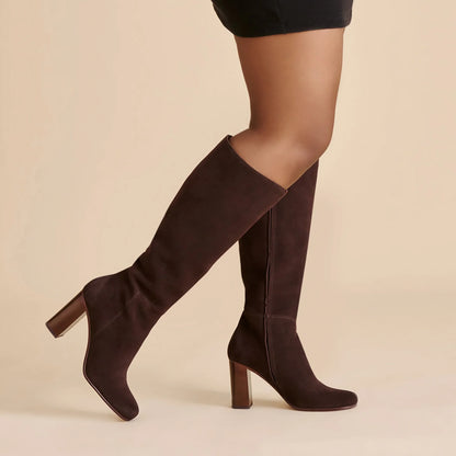 HUDSIN WIDE CALF MAHOGANY SUEDE