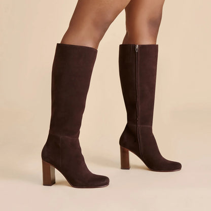 HUDSIN WIDE CALF MAHOGANY SUEDE