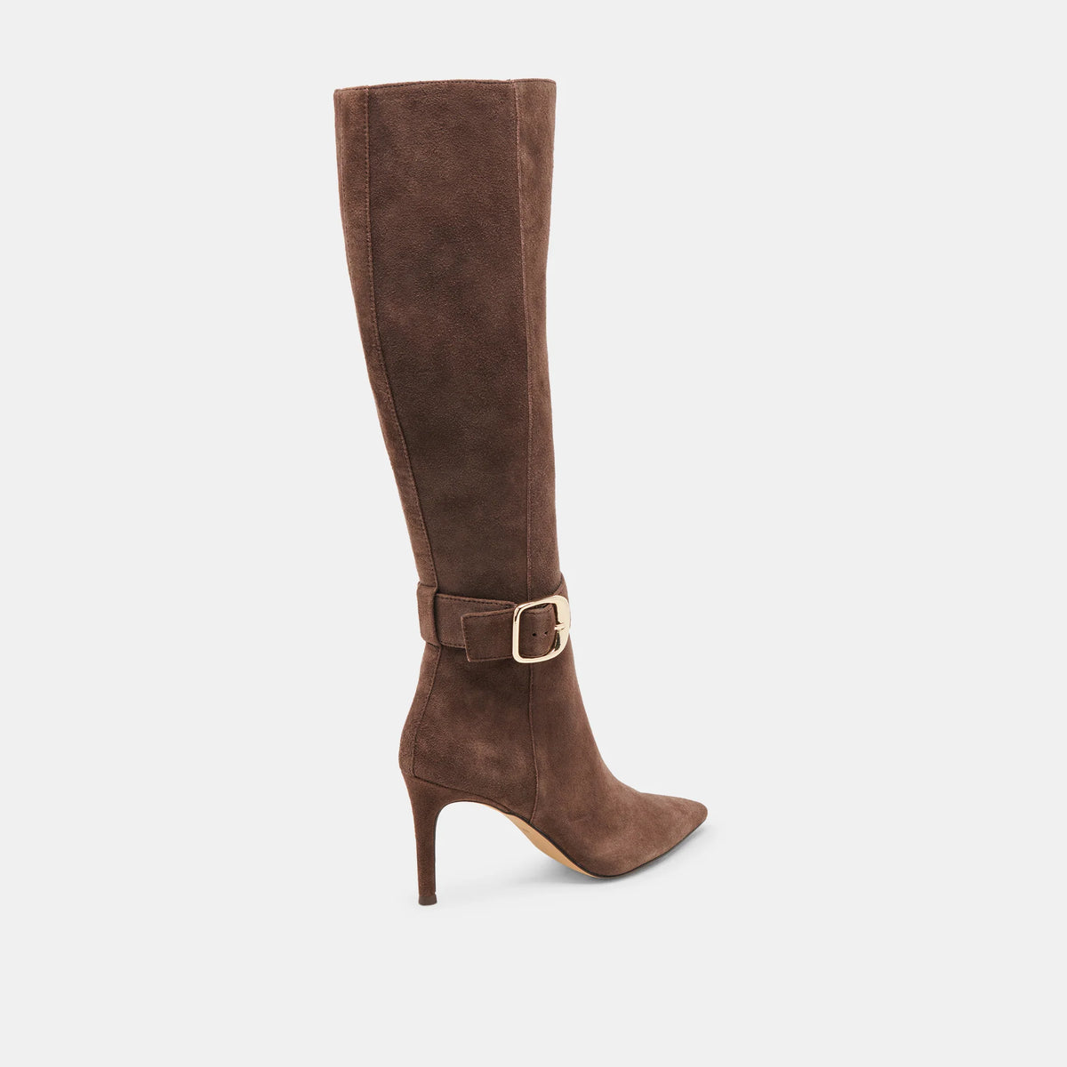 KINZY WIDE CALF DARK BROWN SUEDE - view 5