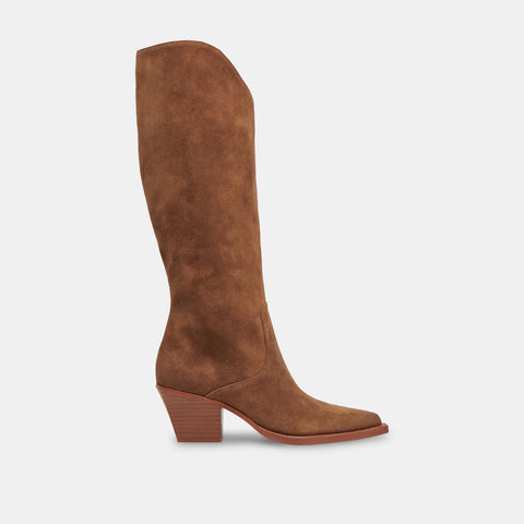 DOLCEVITA RAJ EXTRA WIDE CALF BROWN SUEDE Tall Boots