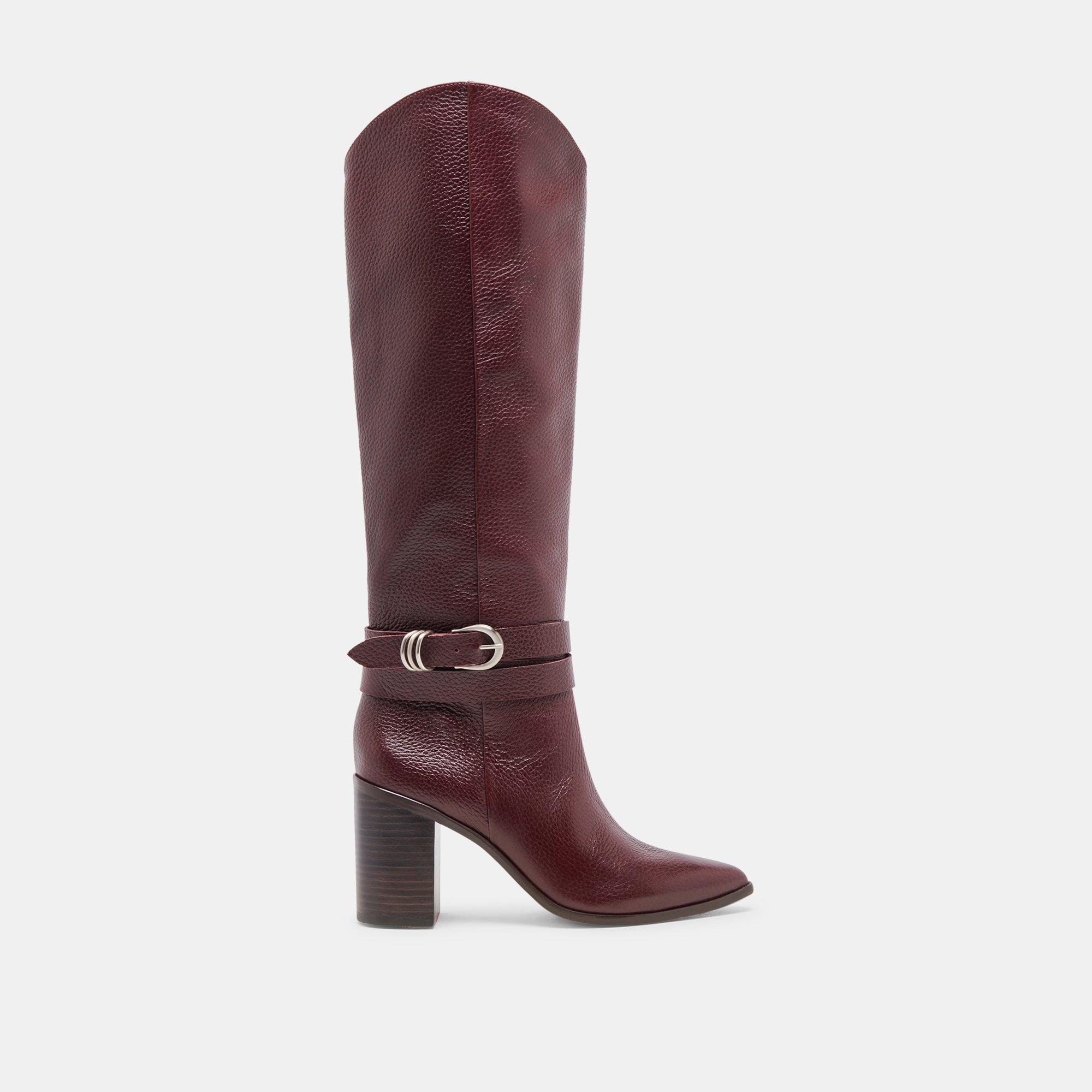 Tyrone Cranberry Leather Boot Size 8.5 By Dolce Vita