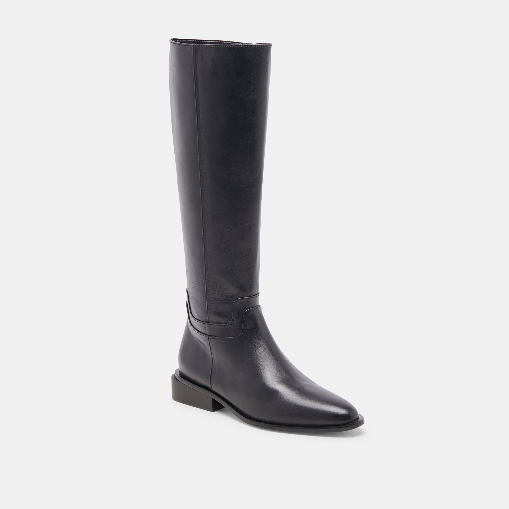 Verdi Black Leather Boot Size 6 By Dolce Vita