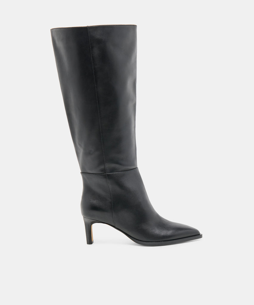 ALIMA EXTRA WIDE CALF BLACK LEATHER