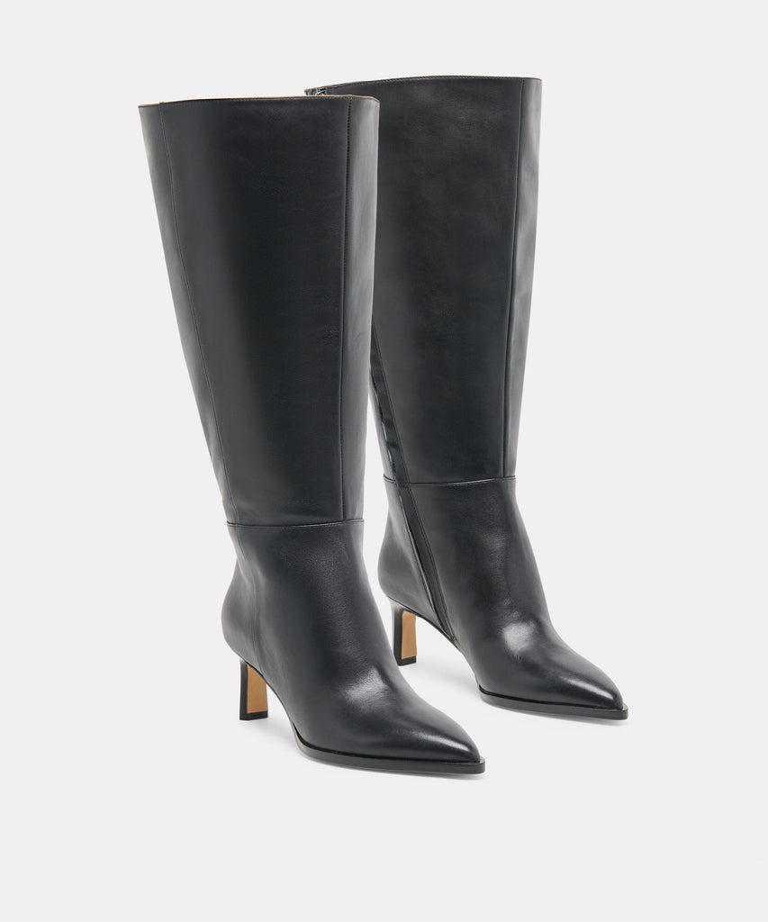ALIMA EXTRA WIDE CALF BLACK LEATHER