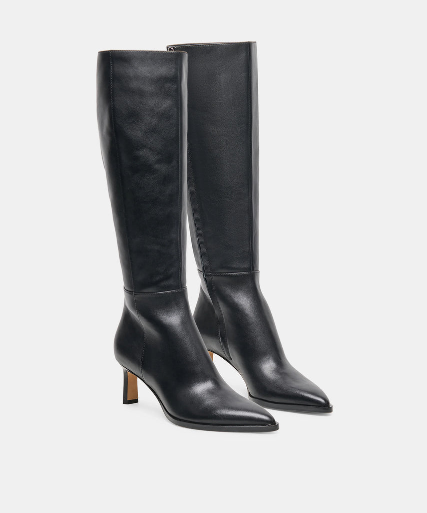 ALIMA NARROW CALF BLACK LEATHER