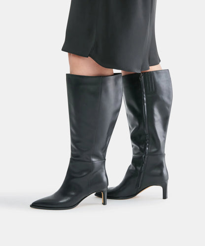 ALIMA EXTRA WIDE CALF BLACK LEATHER