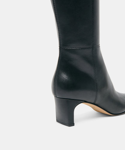BRION NARROW CALF BLACK LEATHER