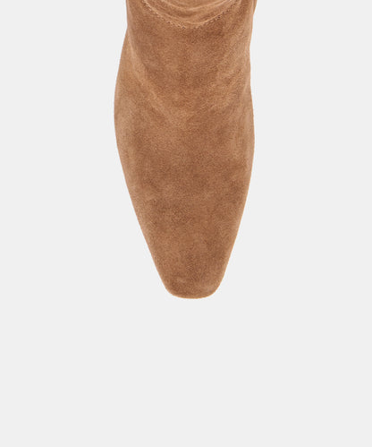 BRION NARROW CALF COCOA SUEDE