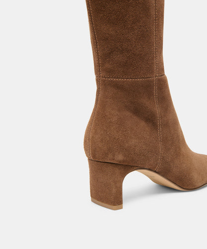 BRION NARROW CALF COCOA SUEDE