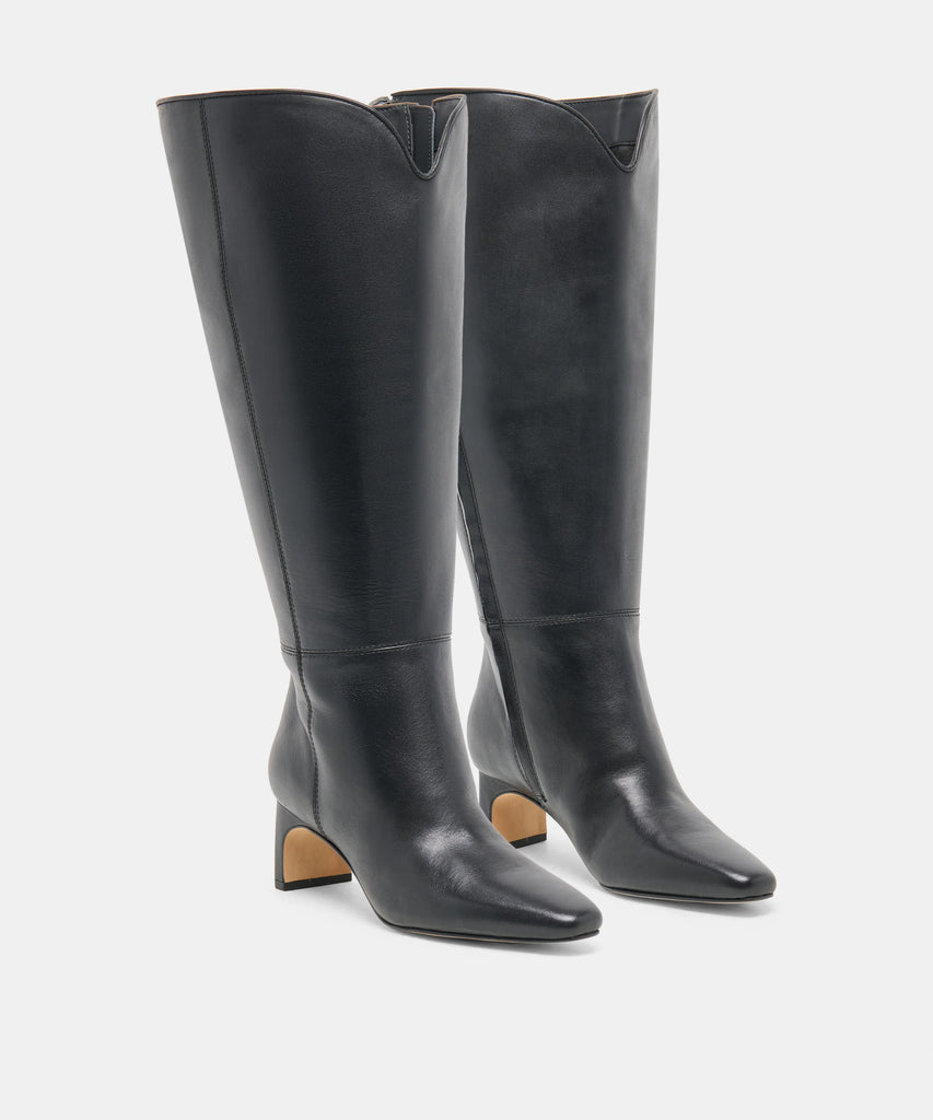 BRION EXTRA WIDE CALF BLACK LEATHER