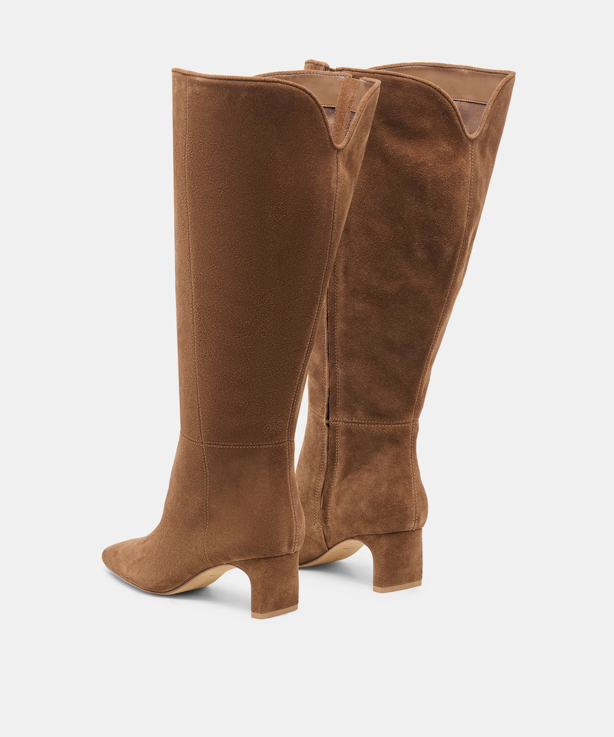 BRION EXTRA WIDE CALF Cocoa Suede Knee-High Boots - view 4