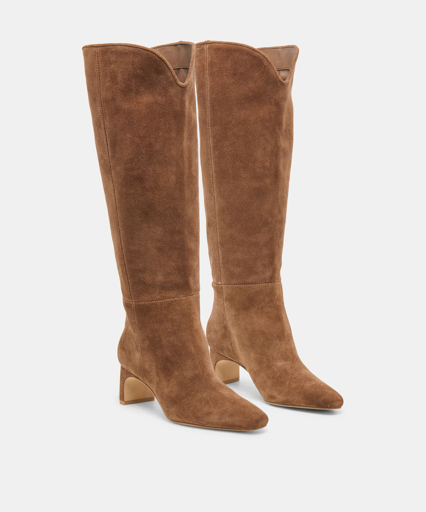 BRION WIDE CALF COCOA SUEDE