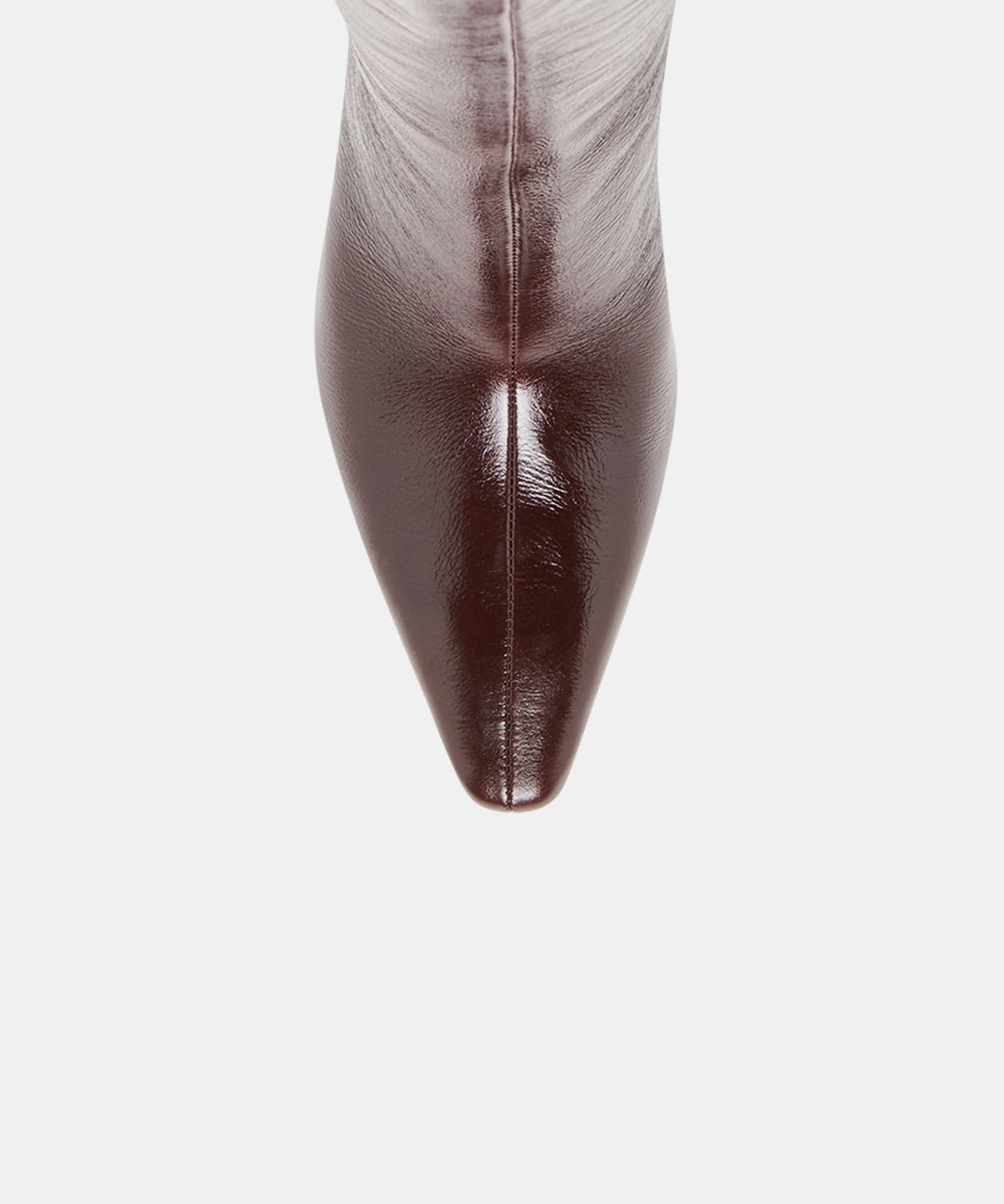 JAZMIN Black Cherry Leather Kitten Heel Knee High Boots - view 3