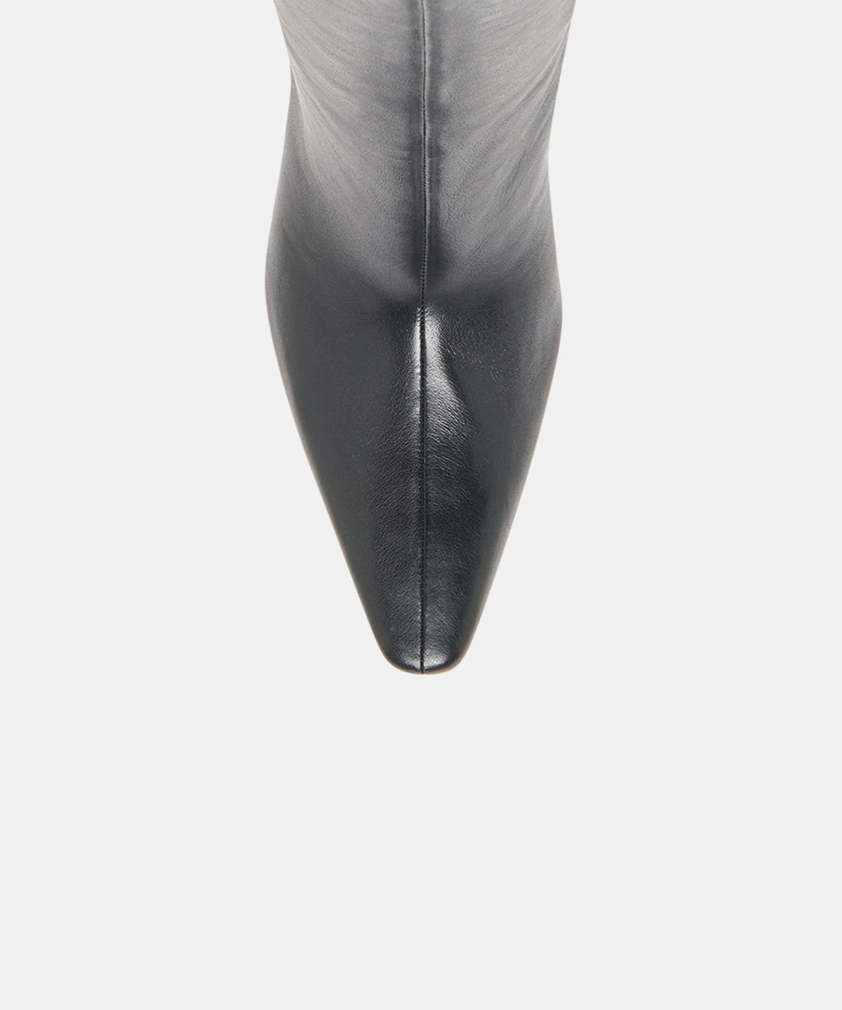 JAZMIN Black Leather Kitten Heel Knee High Boots - view 3