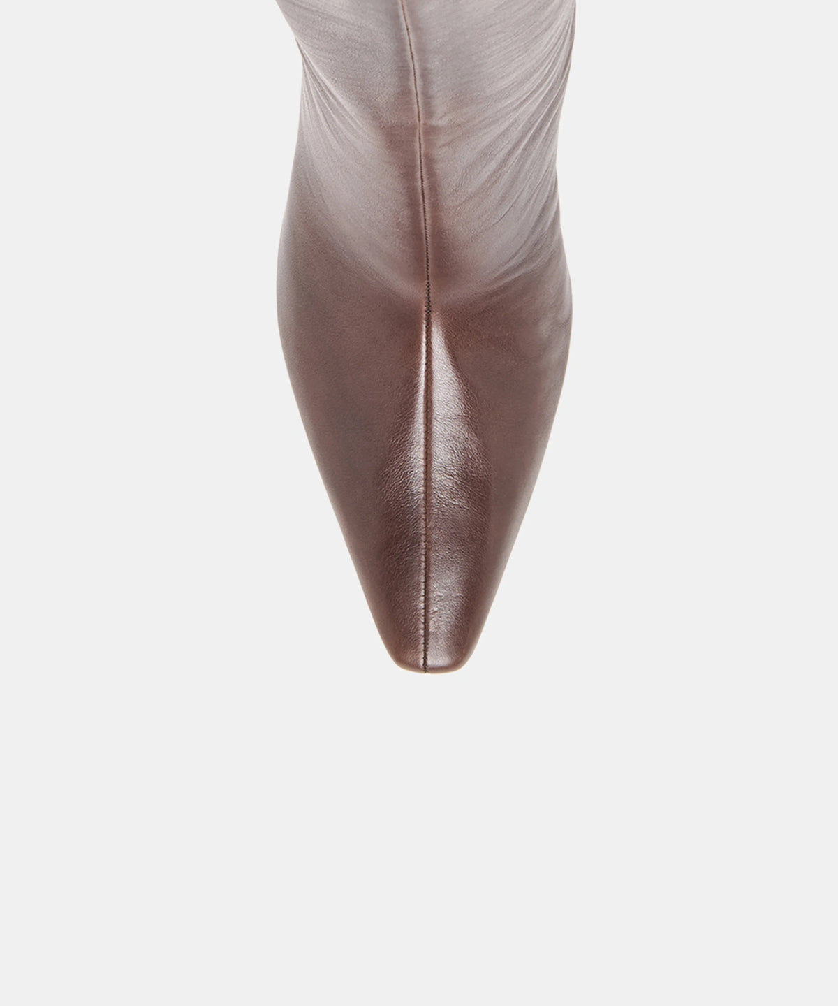 JAZMIN Dark Chocolate Leather Kitten Heel Knee High Boots - view 3