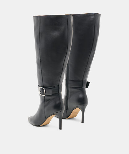 KINZY EXTRA WIDE CALF BLACK LEATHER
