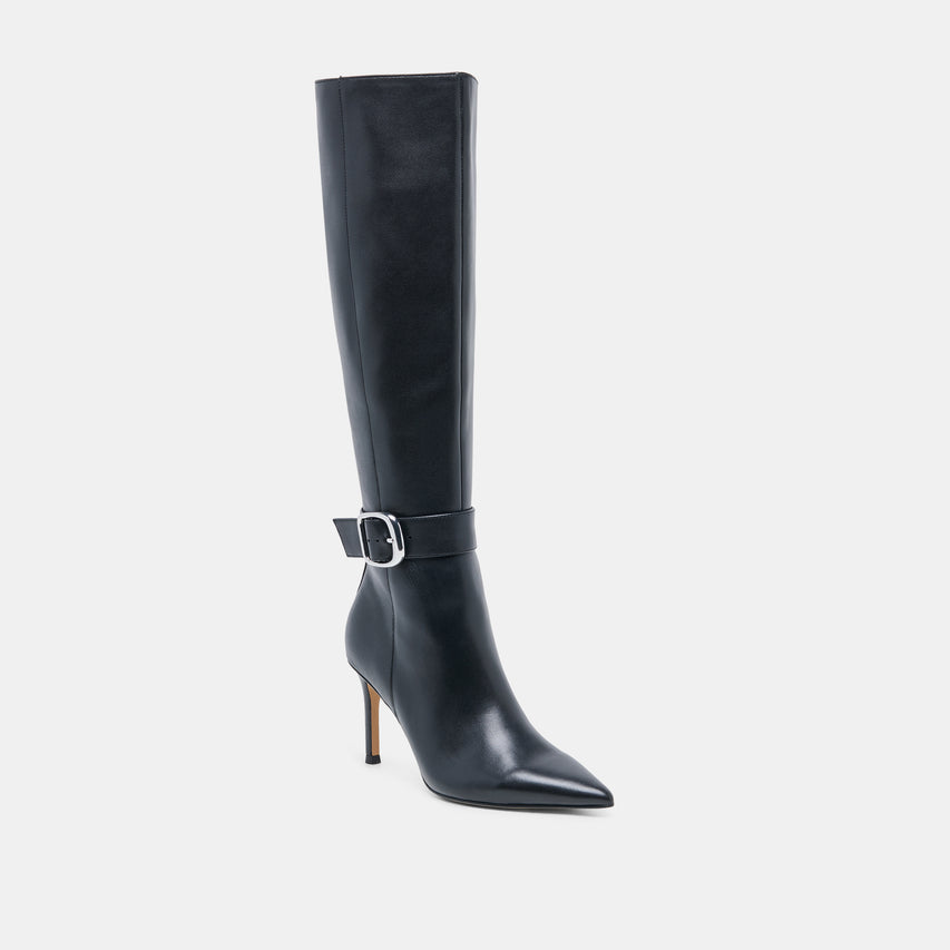 KINZY BLACK LEATHER